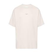 Logo Katoenen T-shirt Beige Drole de Monsieur , Beige , Heren