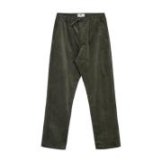 Elastisch Koord Chino Broek Anerkjendt , Green , Heren