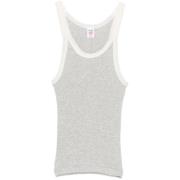 Grijze Racerback Tank Top Re/Done , Gray , Dames