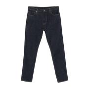 Indigo Blauwe Jeans met Klassieke Stijl Calvin Klein , Blue , Heren