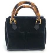 Pre-owned Suede gucci-bags Gucci Vintage , Black , Dames