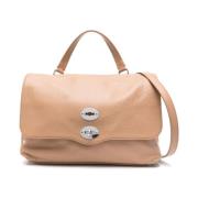 Bruine Twist-Lock Top Handtas Zanellato , Brown , Dames