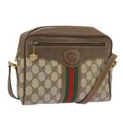 Pre-owned Canvas shoulder-bags Gucci Vintage , Beige , Dames