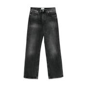 Zwarte Klassieke Jeans met Vijf Zakken Haikure , Black , Dames