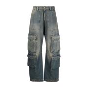 Blauwe Katoenen Jeans met Sterrenstuds Golden Goose , Blue , Dames