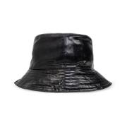 Monogram Bucket Hat Zwart Logo Gucci , Black , Dames