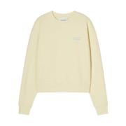 Beige Print Sweatshirt Zacht Katoen Casual Closed , Beige , Dames