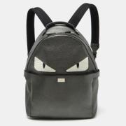 Pre-owned Leather backpacks Fendi Vintage , Gray , Dames