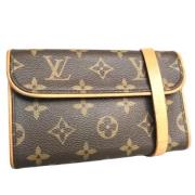 Pre-owned Canvas clutches Louis Vuitton Vintage , Brown , Dames