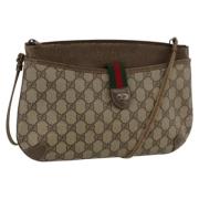 Pre-owned Leather shoulder-bags Gucci Vintage , Beige , Dames