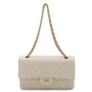 Pre-owned Leather shoulder-bags Chanel Vintage , Beige , Dames