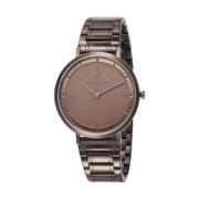 Bruine Heren Quartz Analoog Horloge Pierre Cardin , Brown , Heren