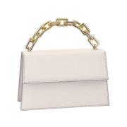 Leren Dames Tas met Magnetische Sluiting Riani , Beige , Dames