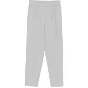 Grijze broek met kraaltrim en zakken Peserico , Gray , Dames