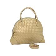 Pre-owned Leather handbags Bottega Veneta Vintage , Beige , Dames