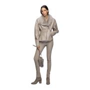 Luz - Niobe Shearling Jas VSP , Gray , Dames