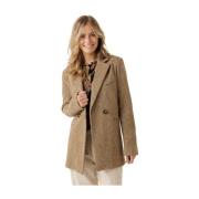 Oversized Blazer met Zakken en Enkele Knoopsluiting Maison Hotel , Bro...