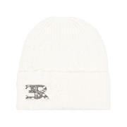 Witte Cable-Knit Beanie Hat Ermanno Scervino , White , Dames