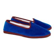 Blauwe fluwelen damesschoenen met contrasterende details Gallo , Blue ...