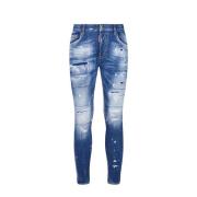 Slim Fit Denim Jeans Dsquared2 , Blue , Heren