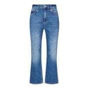 Casual Denim Jeans met Logo Liu Jo , Blue , Dames