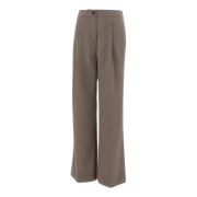 Taupe Wollen Blend Damesbroek Cyra Holzweiler , Brown , Dames