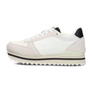 Witte Plateau Dames Sneakers Woden , White , Dames