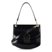 Casual Crossbody Tas in Zwart Ganni , Black , Dames