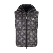 Gewatteerd Puffer Vest Moncler , Black , Heren