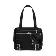 Zwarte Tote Tas met Zilveren Hardware Undercover , Black , Dames