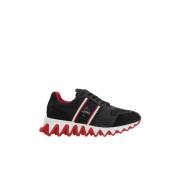 Zwarte Shark Platte Sneakers Christian Louboutin , Black , Heren