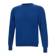 Kasjmier Crew Neck Trui Blauw Gran Sasso , Blue , Heren