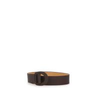 Chocolade Stoffen Riem met Gesp MVP wardrobe , Brown , Dames