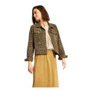 Woestijn Print Jas Blazer IN Front , Brown , Dames