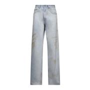 Blauwe Jeans Prada Stijl MM6 Maison Margiela , Blue , Heren