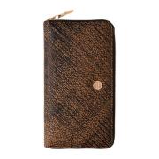 Compact Leren Ritsportemonnee Borbonese , Brown , Dames