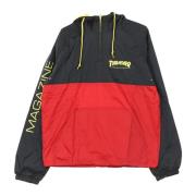 Zwart/Rood Windbreaker Jas voor Mannen Thrasher , Multicolor , Heren