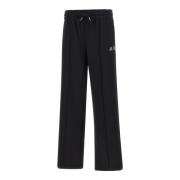 Zwarte katoenen jogger met logoborduursel Sun68 , Black , Dames