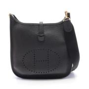 Pre-owned Leather shoulder-bags Hermès Vintage , Black , Dames