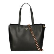 Korrelige Dubbele PU Zwarte Tas Pollini , Black , Dames