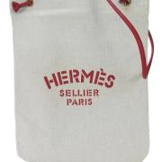 Pre-owned Canvas shoulder-bags Hermès Vintage , White , Dames