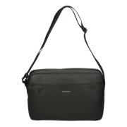 Messenger Tas met Laptopvak Calvin Klein , Black , Dames