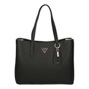 Zwarte Meridian Girlfriend Tote Tas Guess , Black , Dames