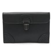 Pre-owned Leather clutches Bottega Veneta Vintage , Black , Unisex