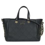 Pre-owned Leather handbags Chanel Vintage , Black , Dames