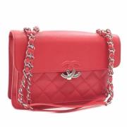 Pre-owned Leather shoulder-bags Chanel Vintage , Red , Dames