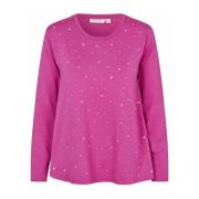 Stijlvolle Top met Similisten Detail Masai , Pink , Dames