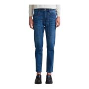 Jaylin - 5-pocket slim fit broek met patch Jeckerson , Blue , Dames