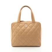 Pre-owned Leather chanel-bags Chanel Vintage , Brown , Dames