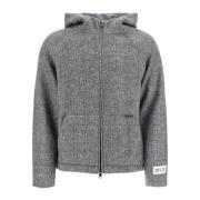 Wollen capuchonjack met raglanmouwen Dolce & Gabbana , Gray , Heren